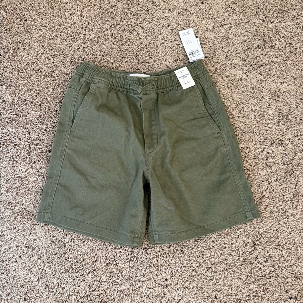 Abercrombie Kids Olive Green Flat Front Shorts